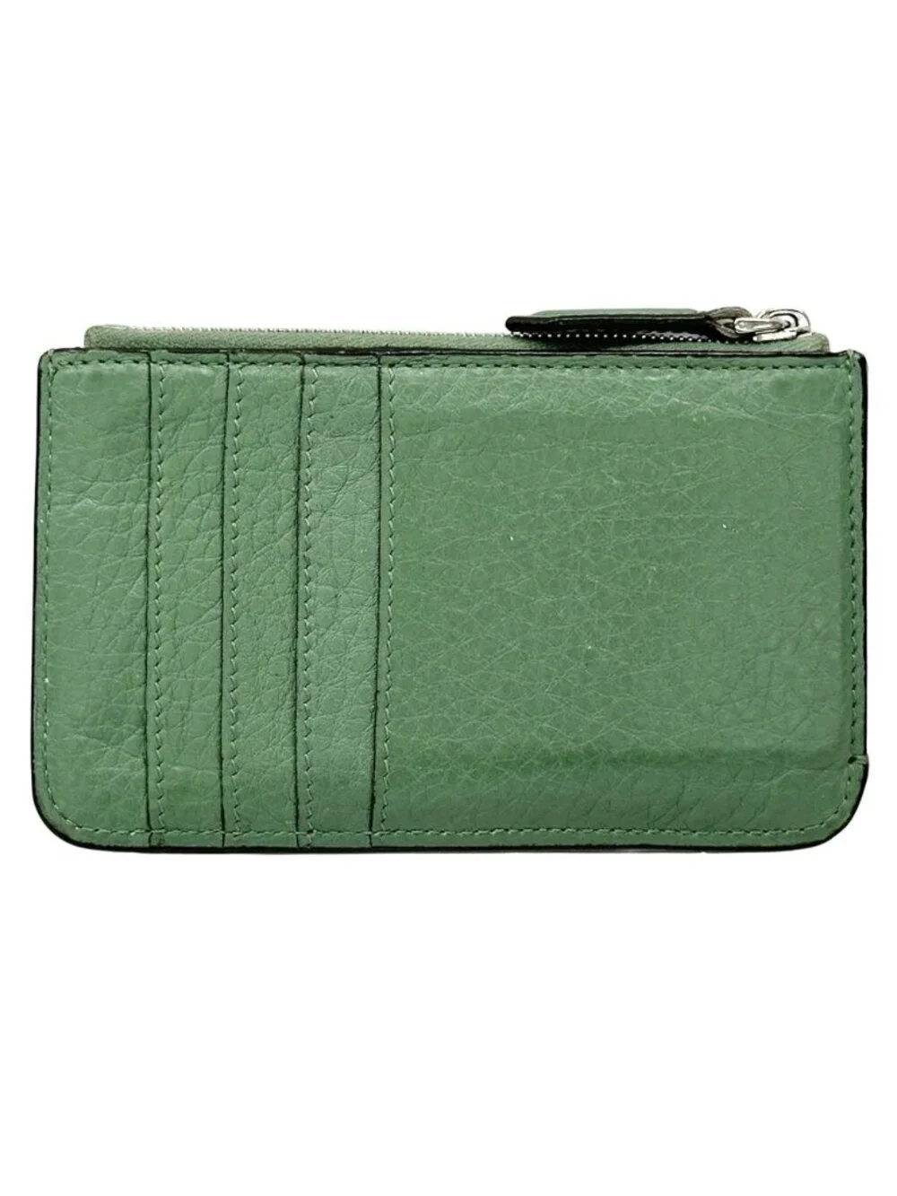 Fendi Wallet Coin Case Leather Fragment Green Card